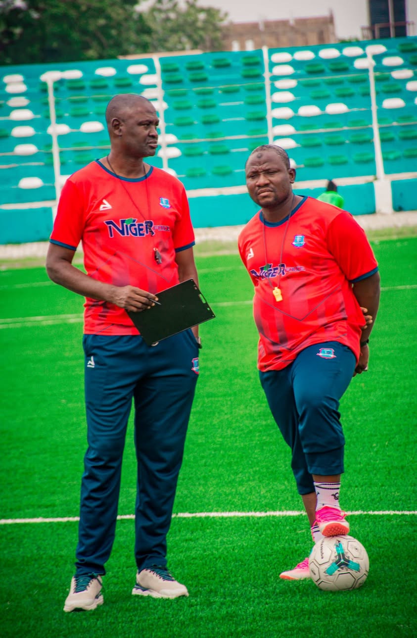 Niger Tornadoes players prepare for a training session